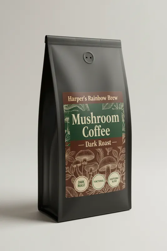 Harper's Mushroom Coffee – Dark Roast with Adaptogenic Mushroom Blend